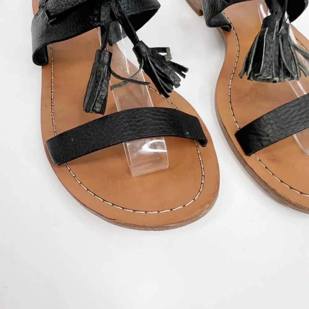 KATE SPADE Carlita Black Flat Sandals 8
